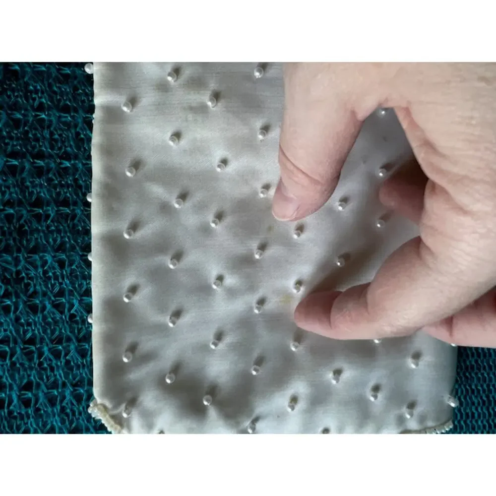 beaded clutch beaded cream bridal